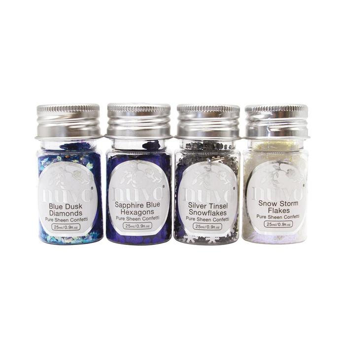 Tonic Studios Nuvo Pure Sheen Confetti 4/Pkg - Let It Snow 288N