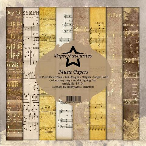 Paper Favourites PP 6x6 Music Papers