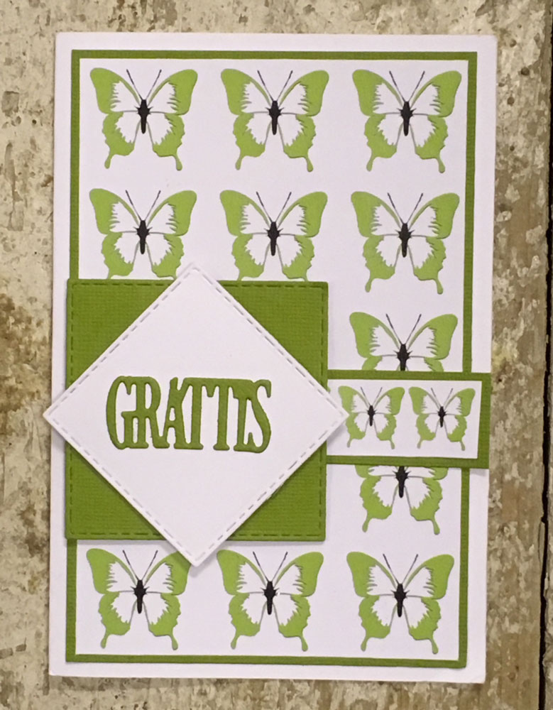 KD Mönsterpapper A020 Gröna Fjärilar - 2