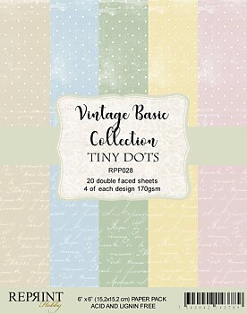 R  PP 6x6 028 Vintage Basic Collection -Tiny Dots 