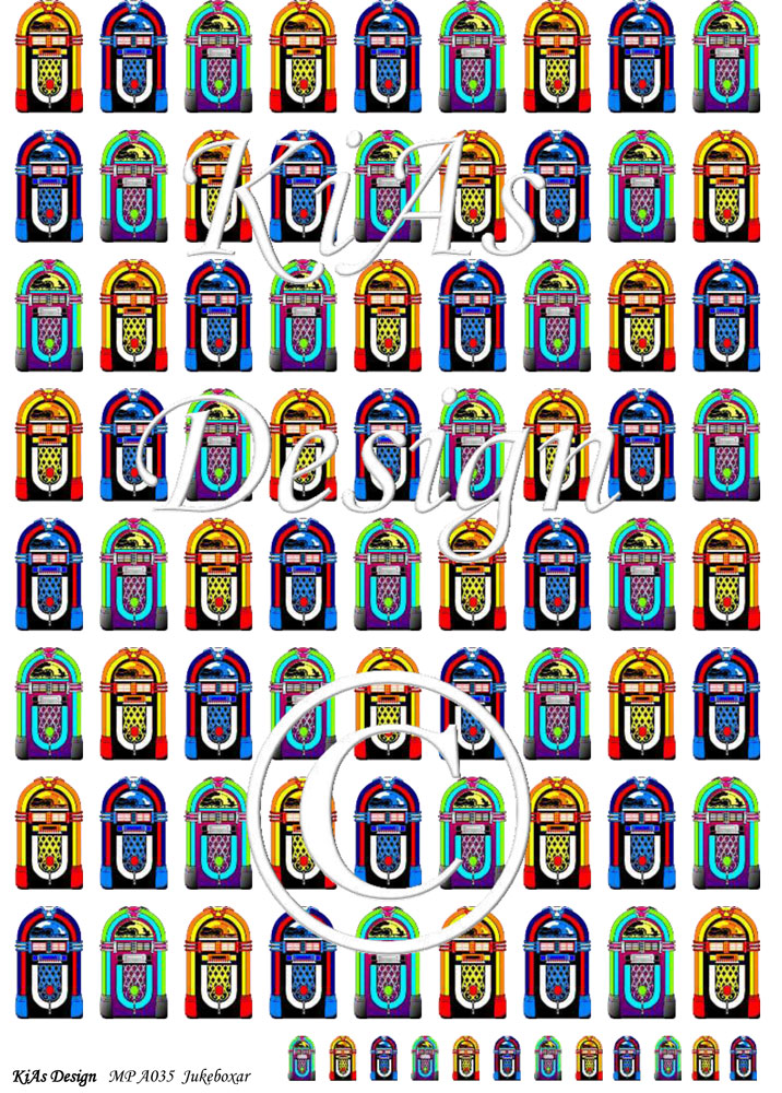 KD Mönsterpapper A035 Jukeboxar