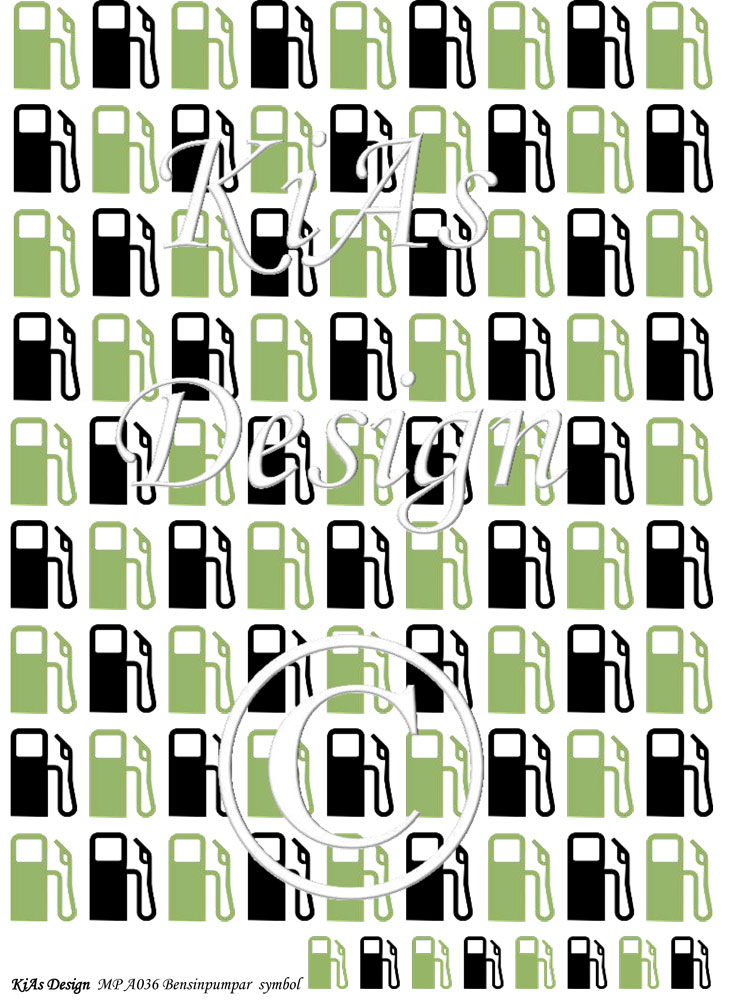 KD Mönsterpapper A036 Bensinpumpar Symbol