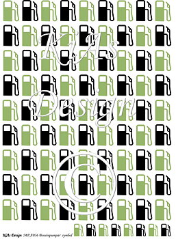KD Mönsterpapper A036 Bensinpumpar Symbol