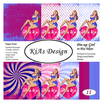 PP KD -Pin -Up Girl in blue bikini