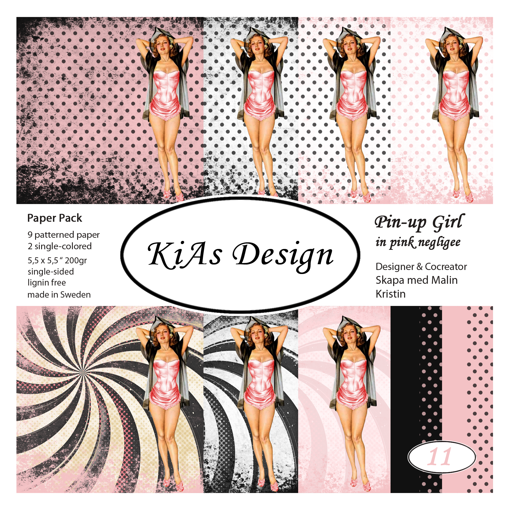 PP KD -Pin-Up Girl in pink negligee