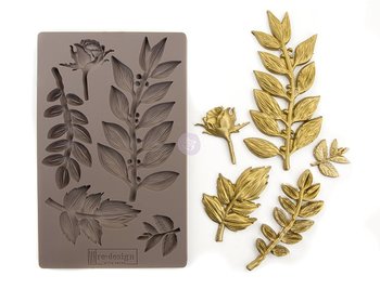 Prima Redesign Mould 5X8 - Leafy Blossoms