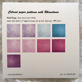 PP KD -Colored paper patterns with Rhinestones 