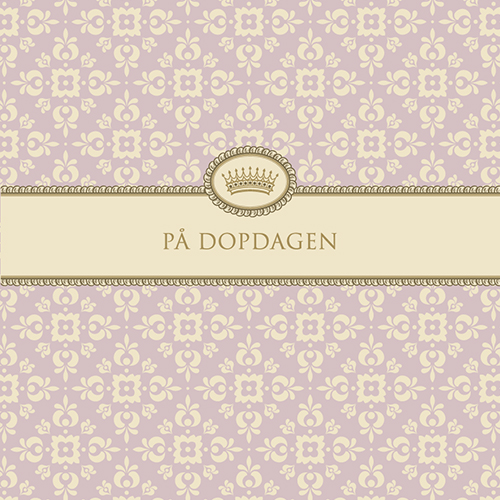 KORT MINI "PÅ DOPDAGEN" GAMMELROSA