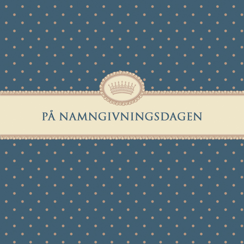 Dubbelt kort "På Namngivningsdagen" 7,5x7,5cm Sköna Ting
