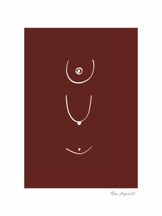 BOOBS PRINT (CAPPUCCINO) 30X40