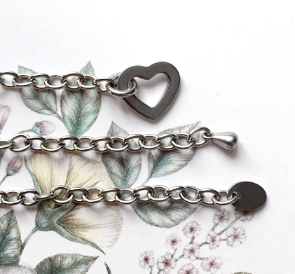 STEEL NECKLACE WITH PHOTO 1 PENDANT - 4