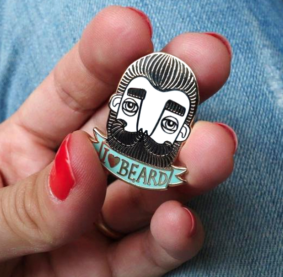 PIN "I LOVE BEARD" - BAHKADISH