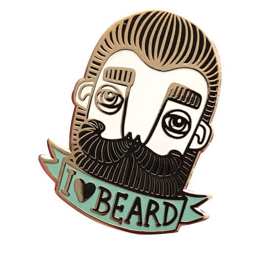 PIN "I LOVE BEARD" - BAHKADISH