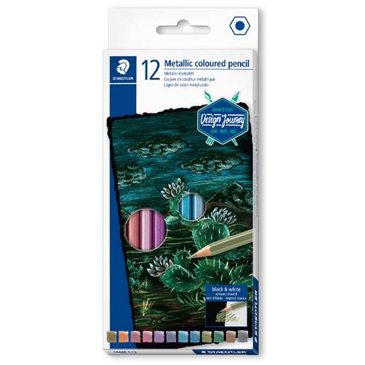 Colored pencils metallic, 12 pcs