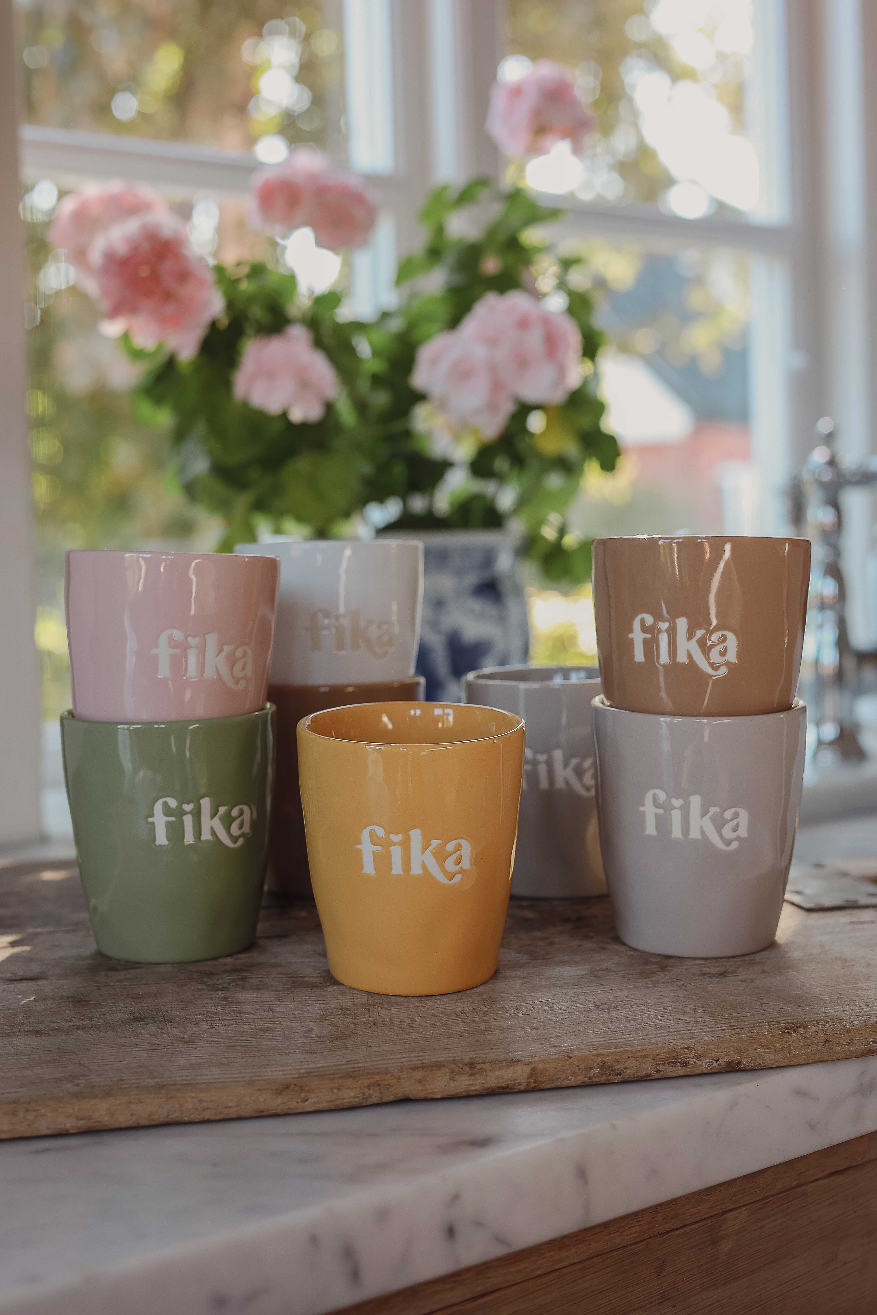 Mugg "Fika" grå - Majas Cottage - 3