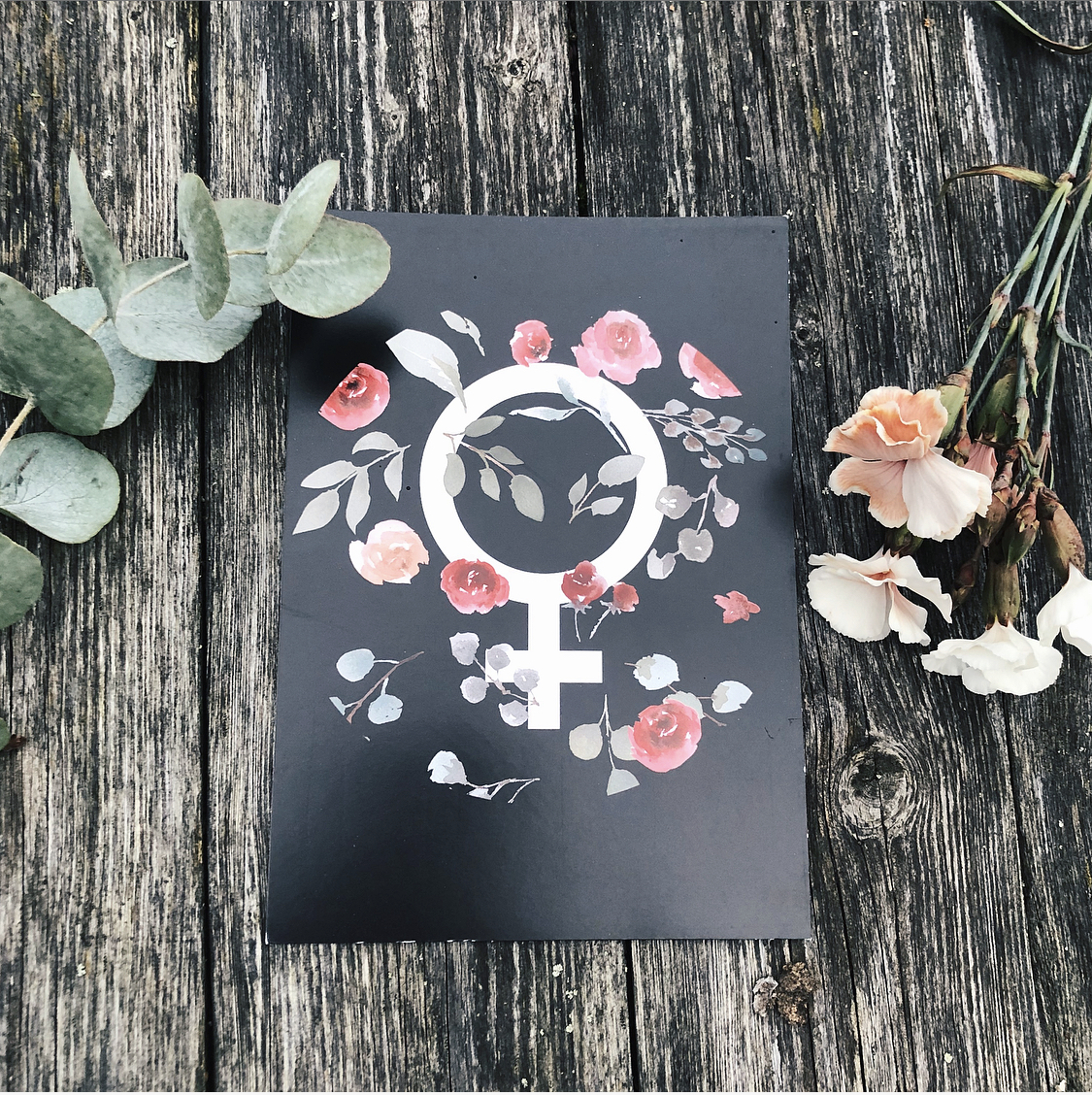 MINIPOSTER ”BLOOM BLACK” GAMLA STANS KREATIVA