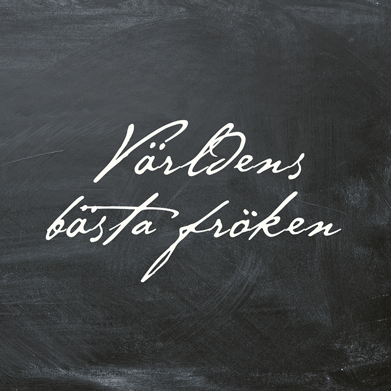 KORT "VÄRLDENS BÄSTA FRÖKEN" SVART