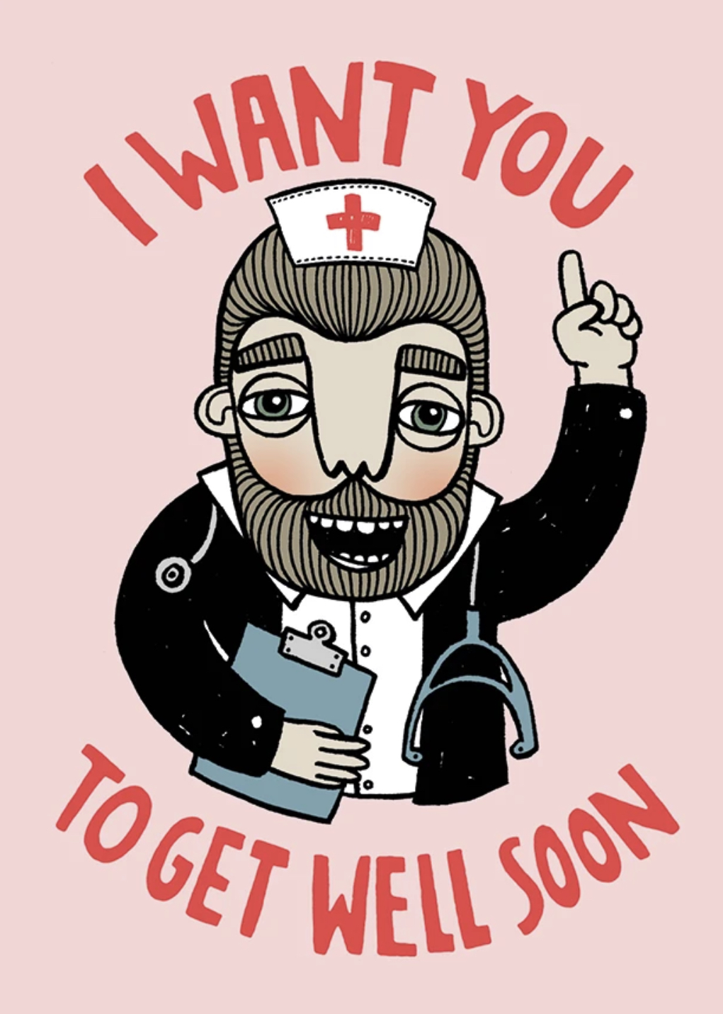 POSTCARD " GET WELL " - BAHKADISH
