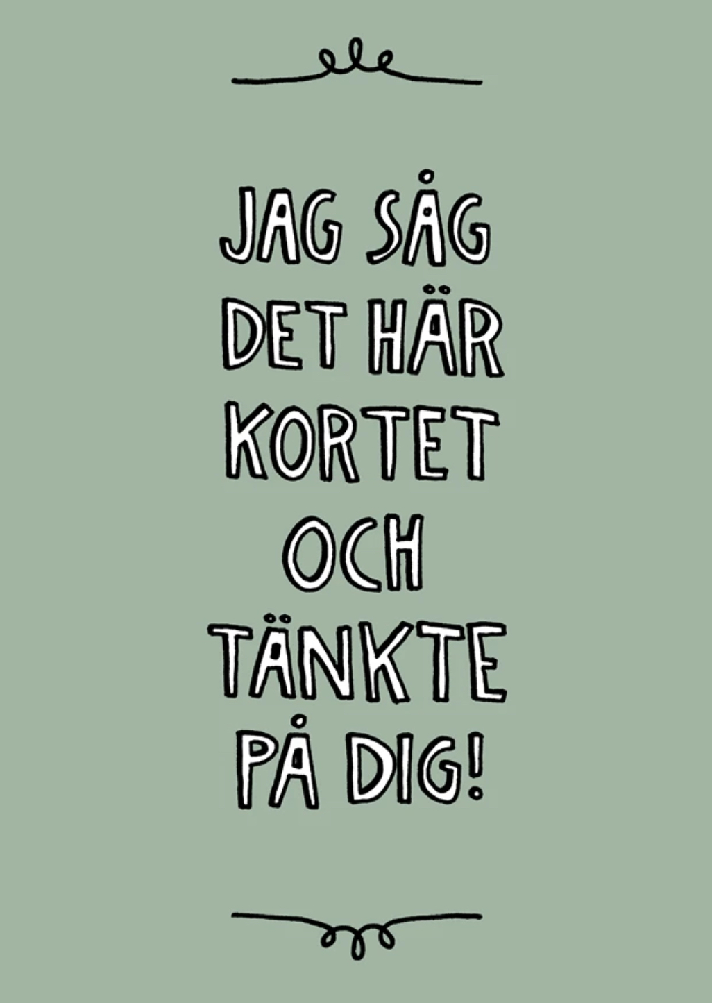 POSTCARD "TÄNKTE PÅ DIG " - BAHKADISCH