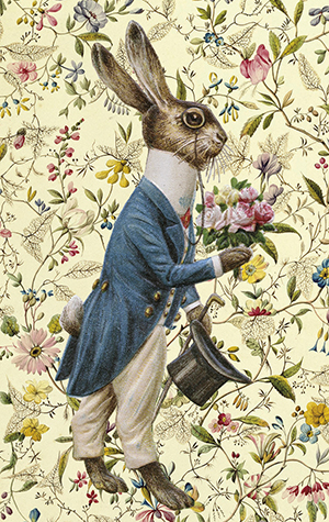Parcel card, hare