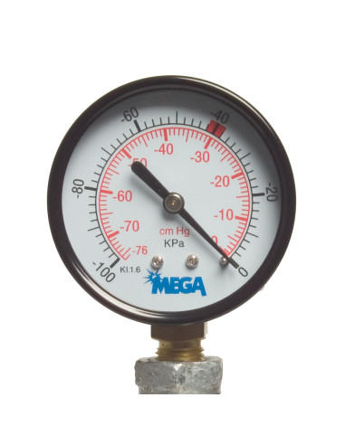 Vacuum Gauge dry 63 mm black, 1/4" BSP connection