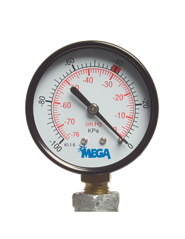 Vacuum Gauge dry 63 mm black, 1/4" BSP connection