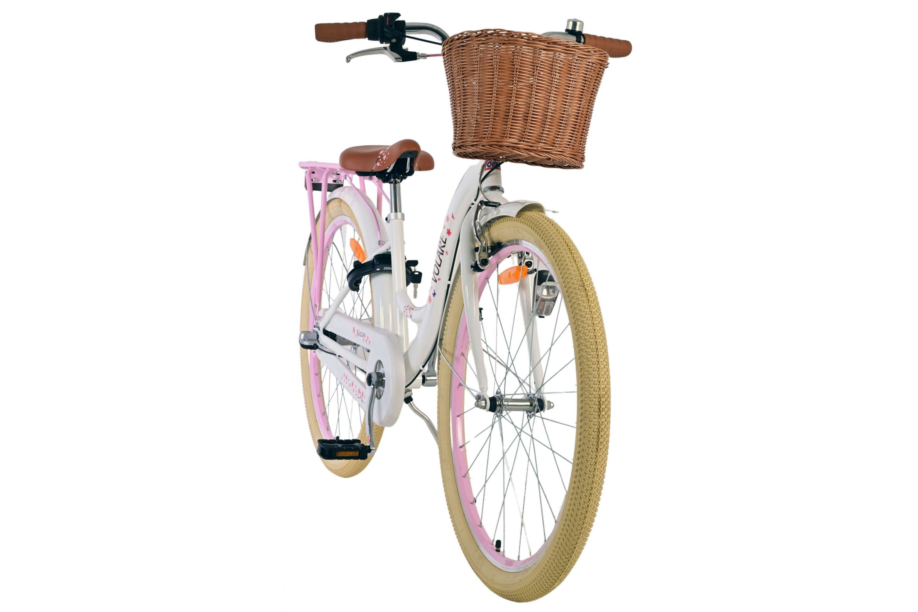 Barncykel Volare Blossom 24 tum – 3 Växlar Vit för barn 8–10 år - 2