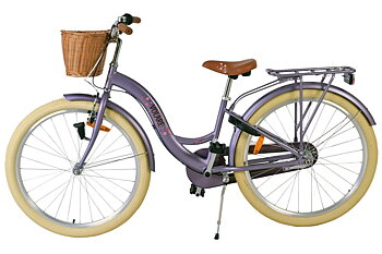 Barncykel Volare Blossom 24 tum – 3 Växlar Lila för barn 8–10 år