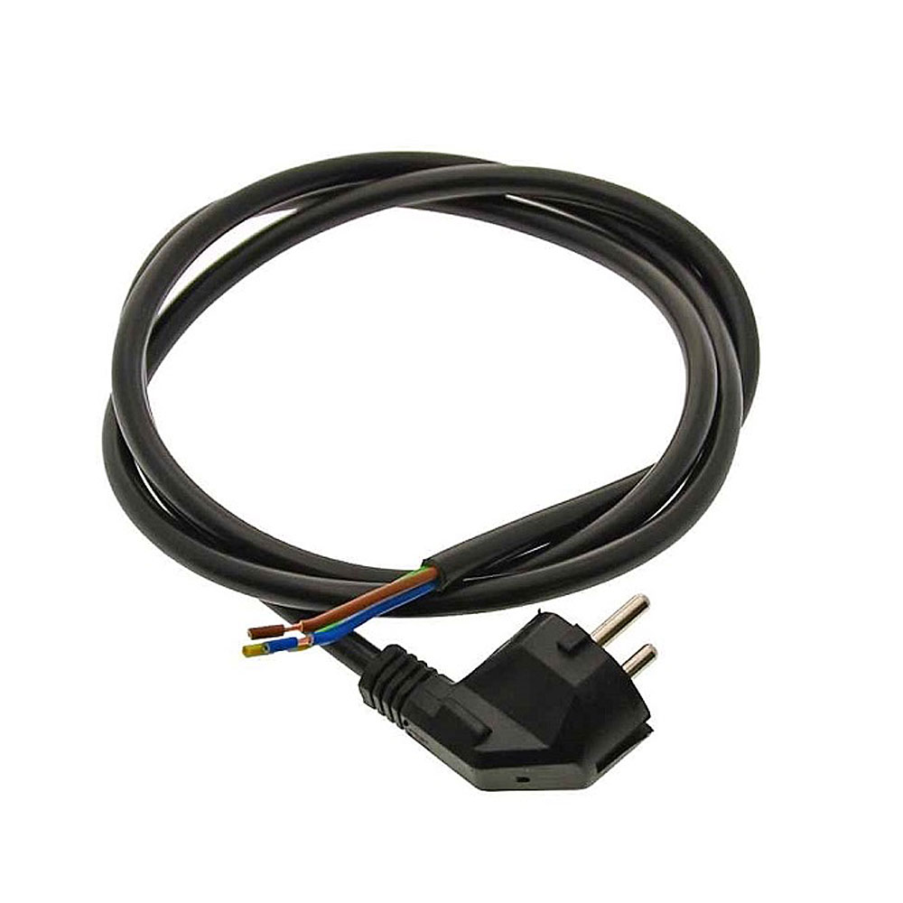 Strömkabel med stickkontakt 2m