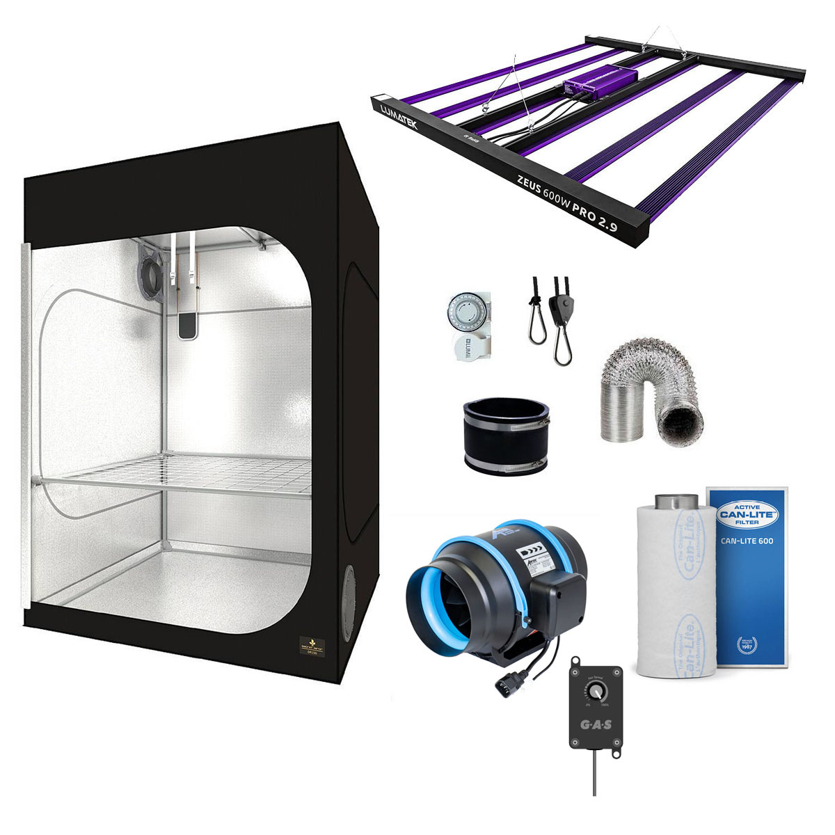 SJ Darkroom 150 Lumatek 600W LED - 150x150x217cm