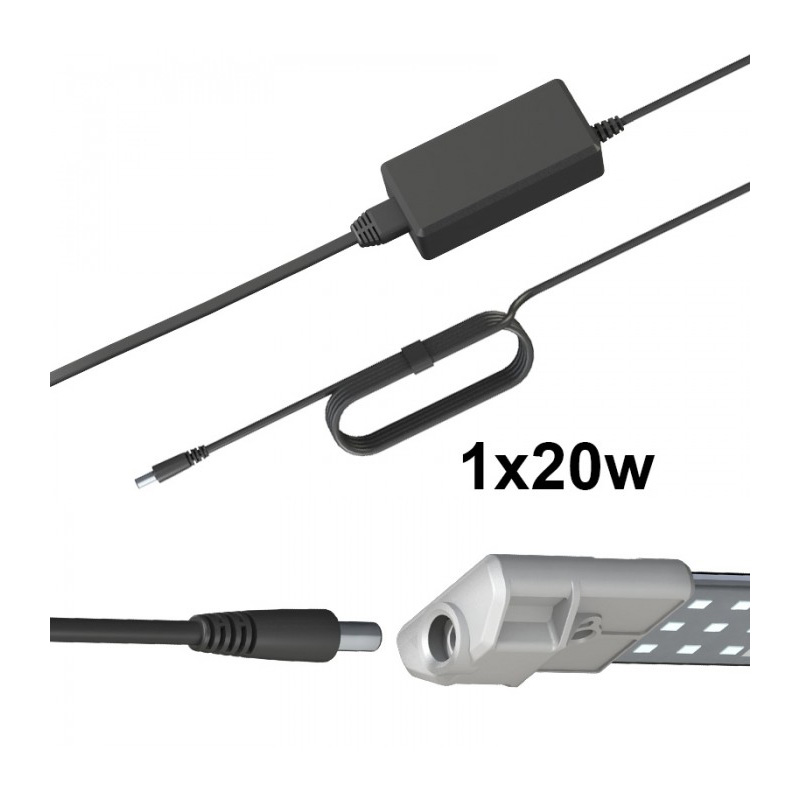 Cosmorrow 20W till växt 6500K med strömadapter - 50cm - 3