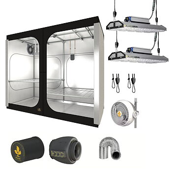 SJ Darkroom 240W Telos LED paket med temperaturstyrd EC fläkt 240x120x200cm