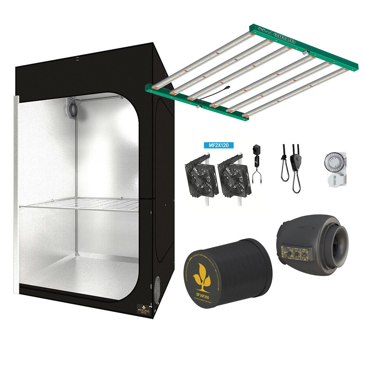 SJ Darkstreet 120 - Adjusta-Watt 720W - Expert LED paket med temperaturstyrd EC-fläkt