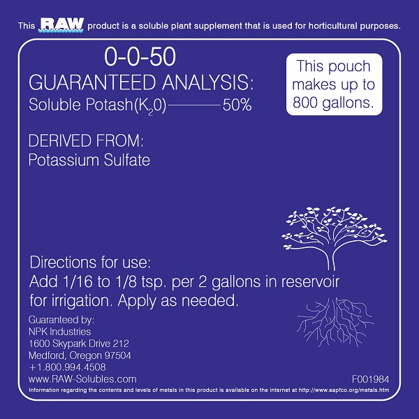 RAW Potassium 57g - 2