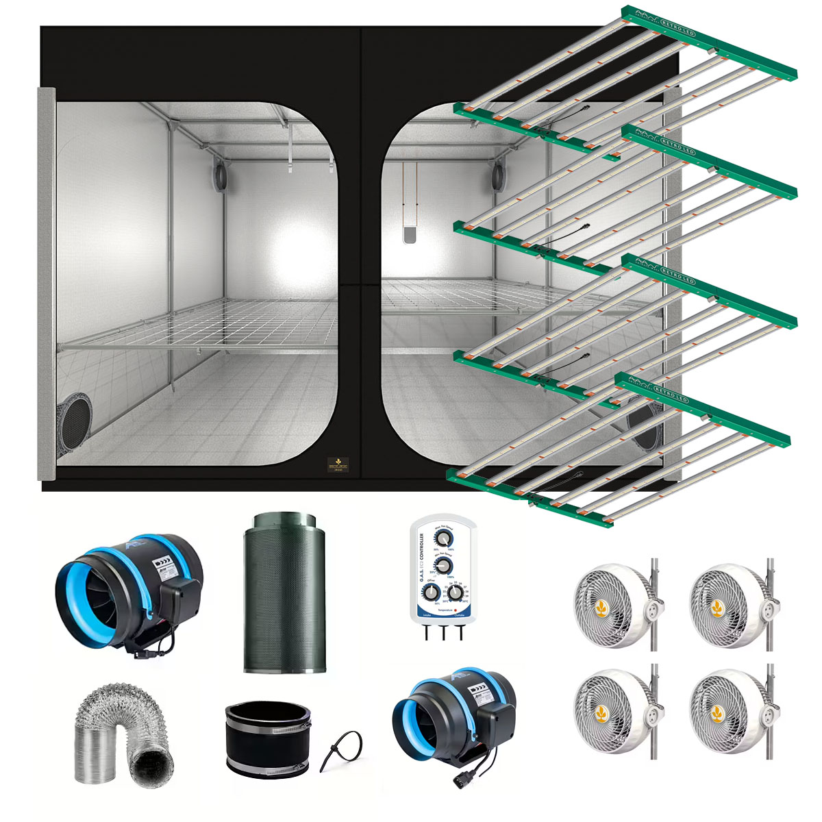 Darkroom 300 Adjusta-Watt LED expert paket 297 x 297 x 217cm