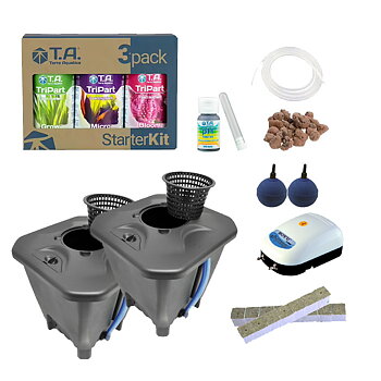 DWC - 2 Pot/4 Pot Hydroponiskt Kit Bas