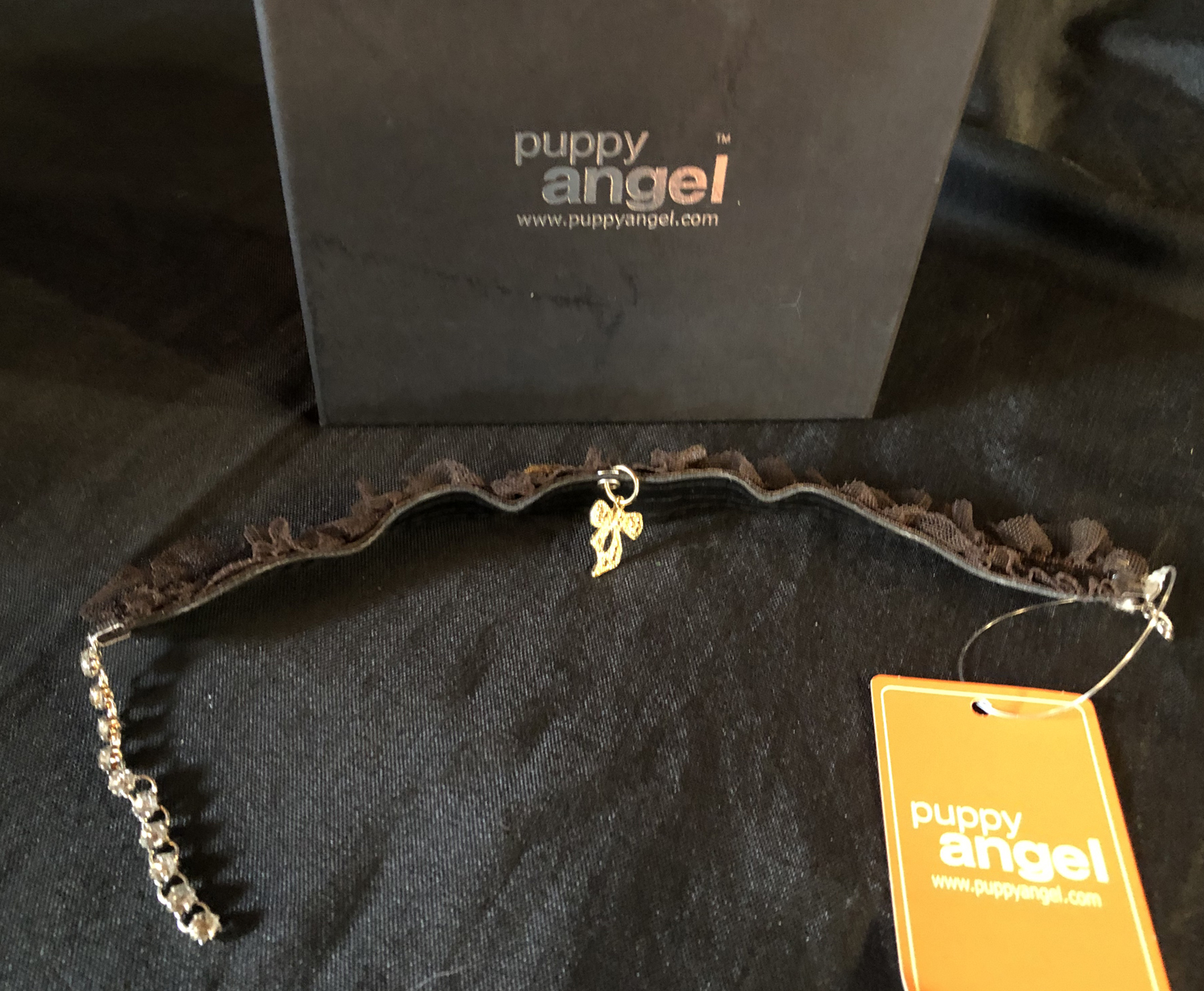 Puppy Angel Velvet koiran koru M - ruskea - 2