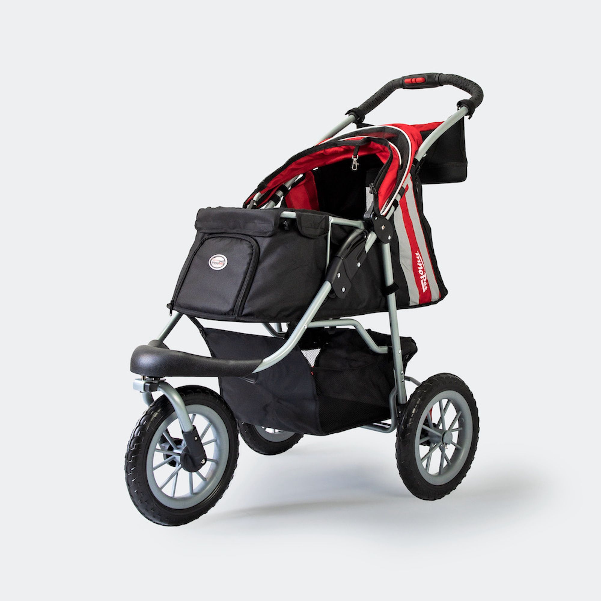 STROLLER INNOPET COMFORT EFA ECO-IPS 071/RB- MUSTA/PUNAINEN - 6