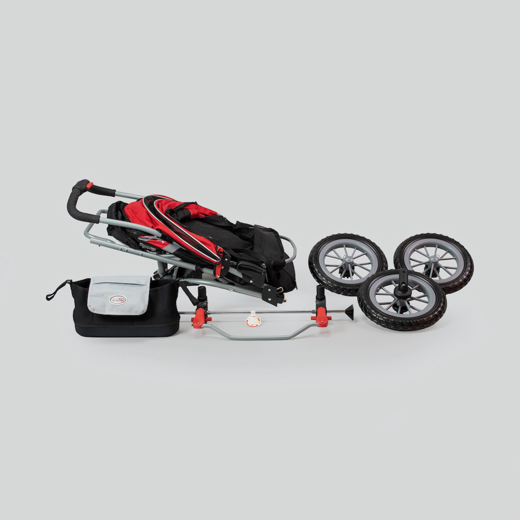 STROLLER INNOPET COMFORT EFA ECO-IPS 071/RB- MUSTA/PUNAINEN - 31