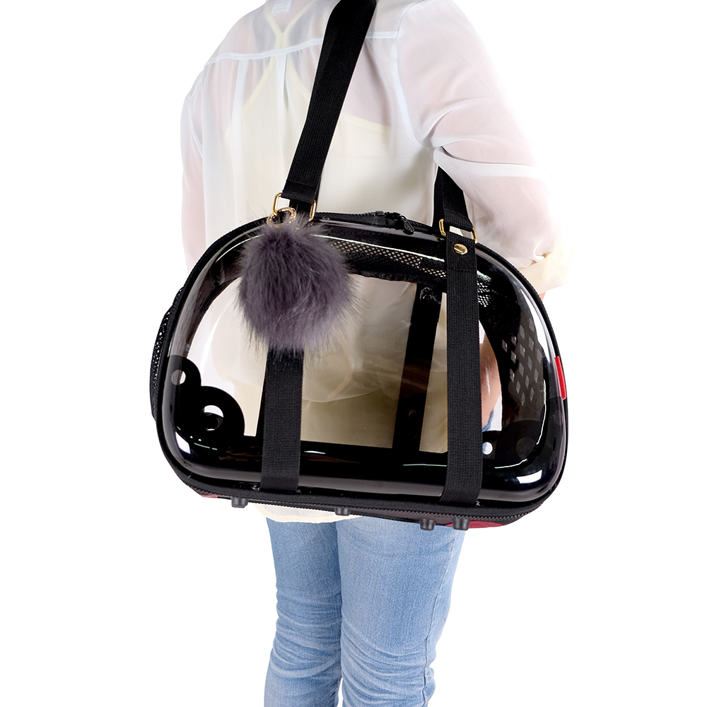 Pet Hardshell Travel Carrier – Transparent Black - 9