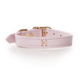 HOUND MONOGRAM LÄDERHALSBAND - ROSE