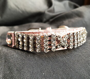 Puppy Angel luxury halsband & koppel  - Pink
