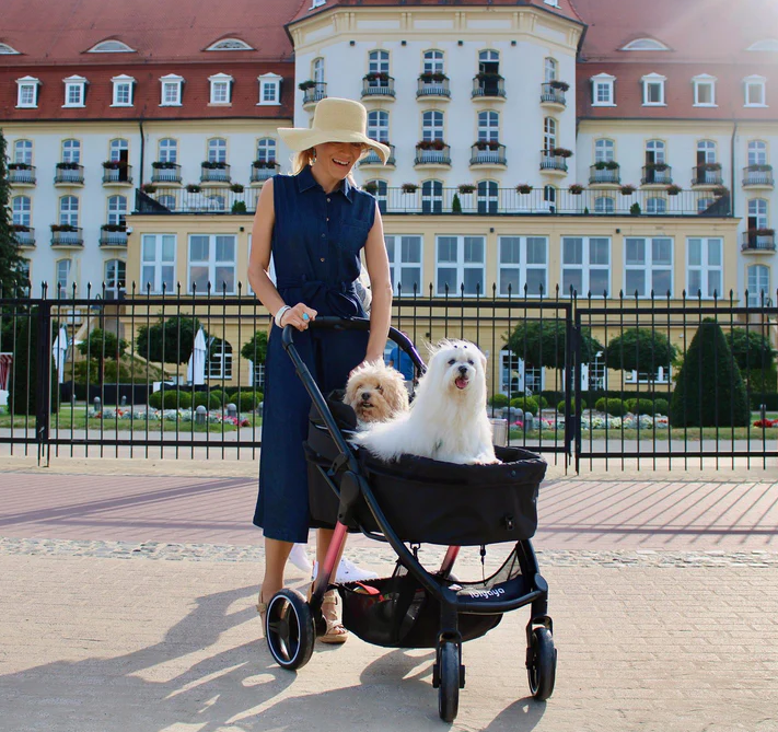 PET STROLLER IBIYAYA RETRO LUXE -  FS2102-BK - PRISMA BLACK - 2