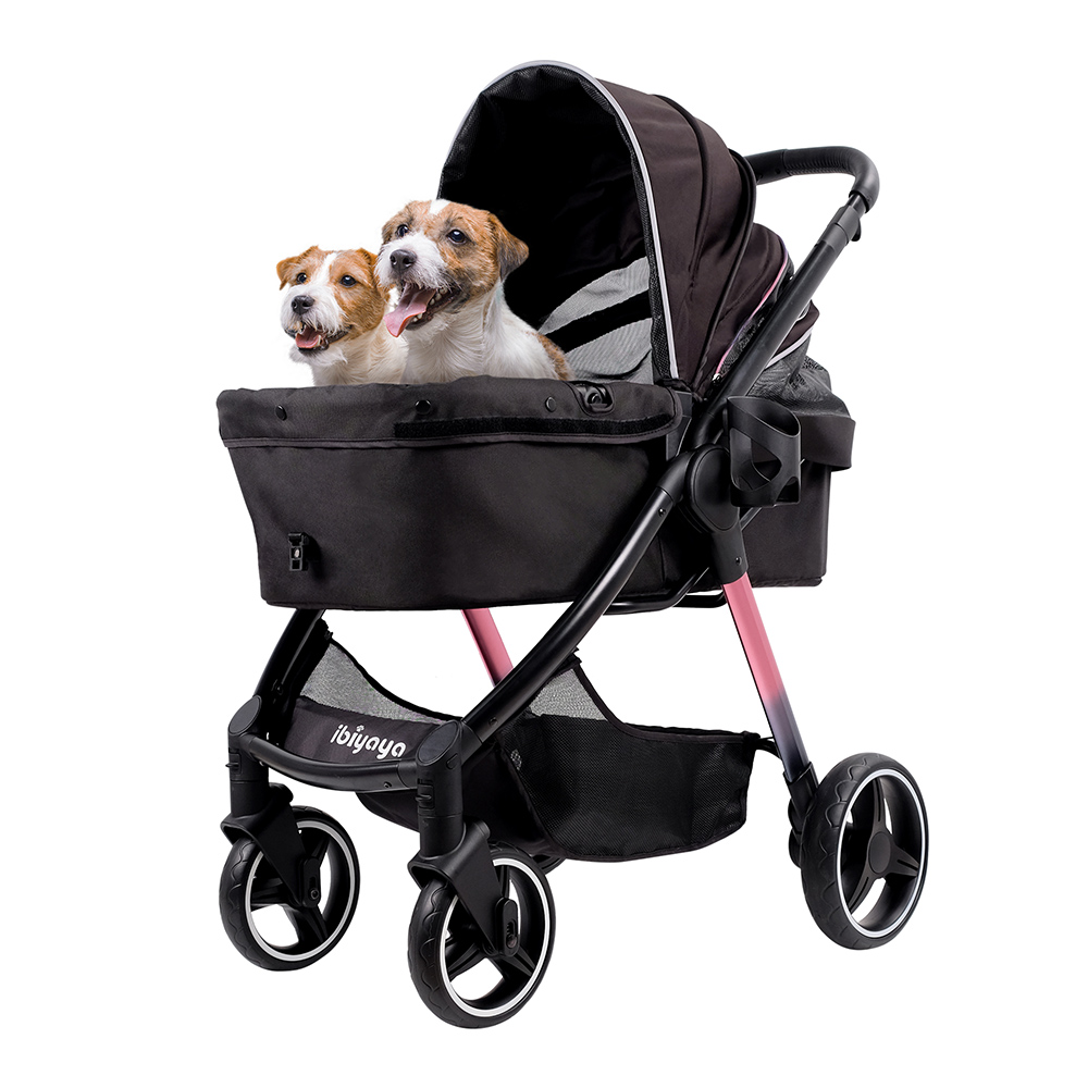 PET STROLLER IBIYAYA RETRO LUXE -  FS2102-BK - PRISMA BLACK - 8