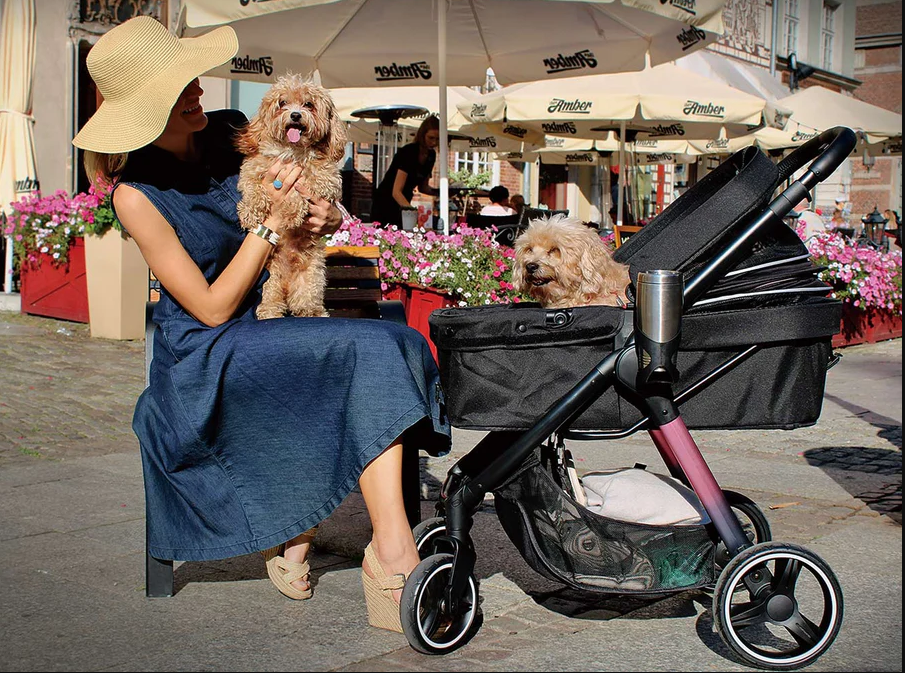 PET STROLLER IBIYAYA RETRO LUXE -  FS2102-BK - PRISMA BLACK - 4