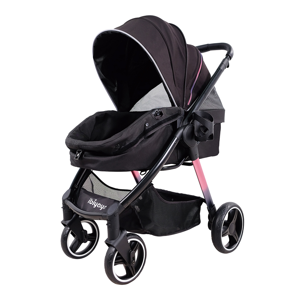 PET STROLLER IBIYAYA RETRO LUXE -  FS2102-BK - PRISMA BLACK - 3