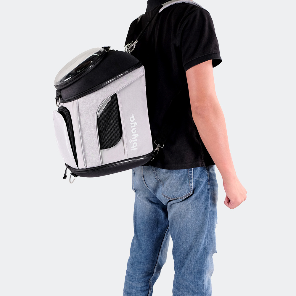 Explorer Airline Transparent Pet Carrier - Gray - 5