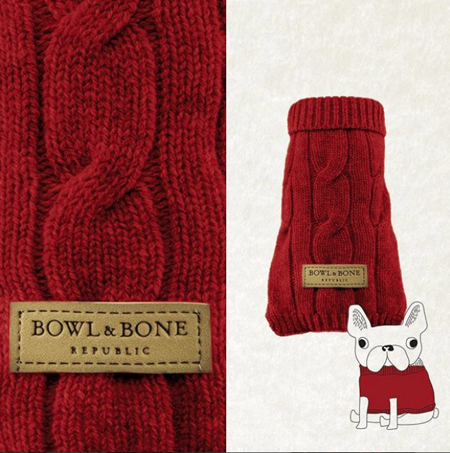 B&B Dog Sweater ASPEN - Red