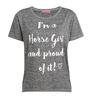 House of Horses Loose Fit T-Shirt - Mörkgrå - XS