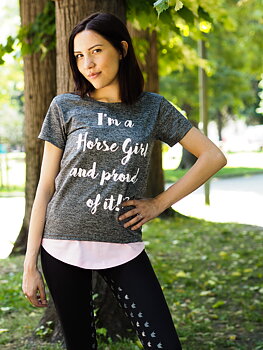 House of Horses Loose Fit T-Shirt - Mörkgrå - XS